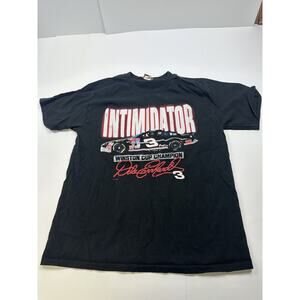 Vintage Dale Earnhardt Shirt Men’s Large The Intimidater #3 Black Nutmeg Mills